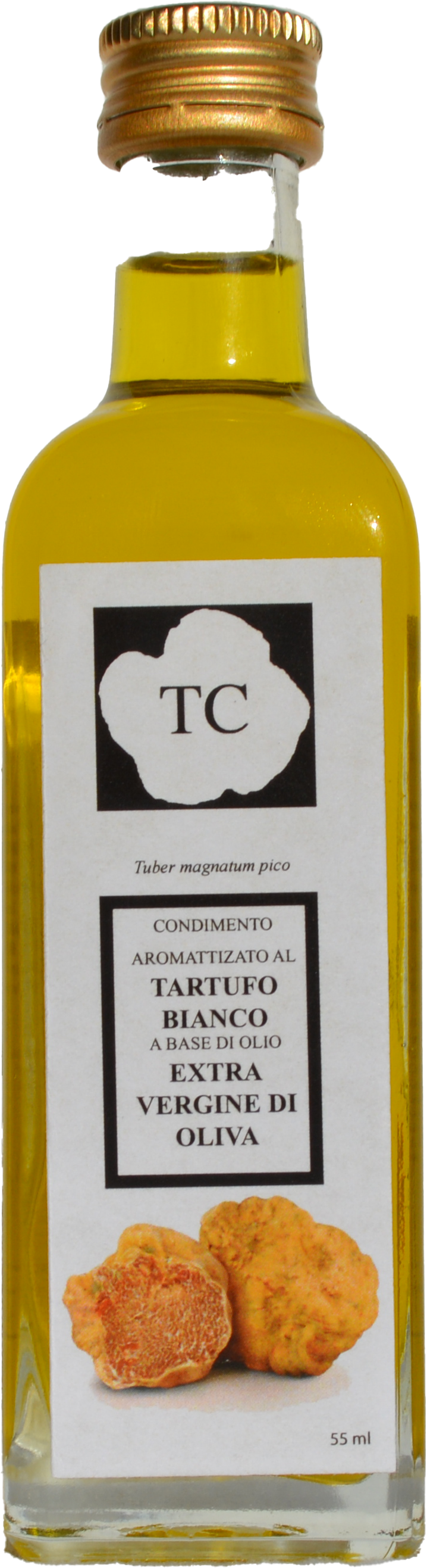 Condimento aromatizzato a base di olio evo al tartufo bianco